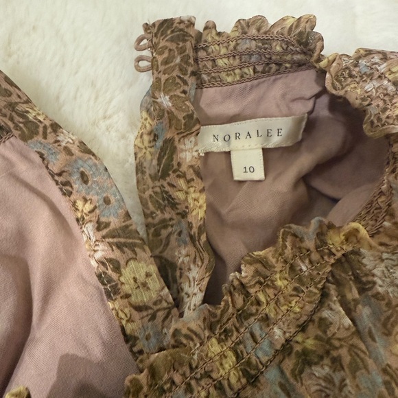 Mirabelle Dress in Autumn Garden by Noralee-Floral Ruffle Kids Dress - Picture 3 of 3